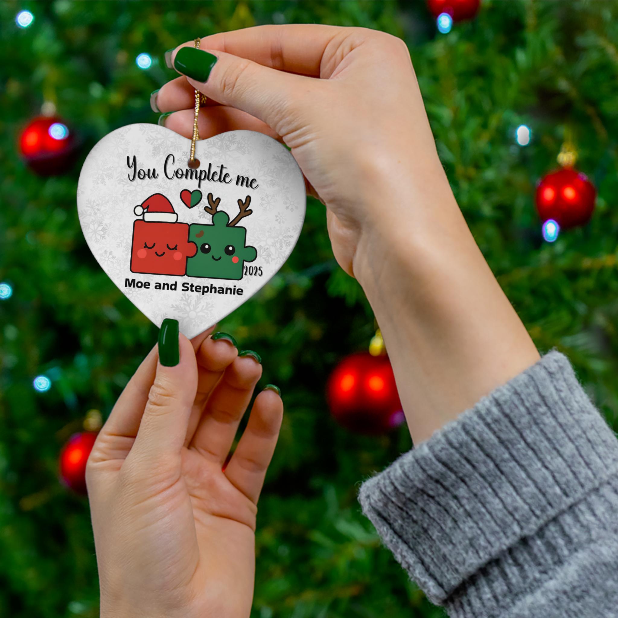 Personalised Couple Christmas Ornaments - UK
