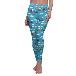 Owlcore Leggings, Owl Yoga Pants, Owl Pilates Leggings, Women&#39;s Running Tights, Owls on Branches Leggings, Pilates Leggings