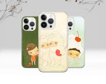 Nara Phone Case Sundae Cover for iPhone 16 Pro, 15, 14, 13, 12, 11, Google Pixel 9, 8, 7A, 6A, Samsung Galaxy S24 Ultra, S23fe, A05 A55 A35