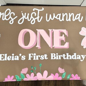 Hand Painted Custom Party Banner, Hand Painted Craft Banner, Birthday Banner, Bachelorette Decor, Baby Shower Banner, First Birthday Banner