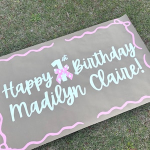 Hand Painted Custom Party Banner, Birthday Decor, Hand Painted Craft Banner, Birthday Banner, Bachelorette Decor, Baby Shower Banner