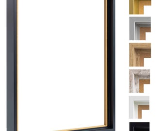 Shadow gap frame for framing 40 mm deep canvas pictures on stretcher bars, frame without glass and back panel.