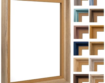 Schattenfugenrahmen zum einrahmen von 20mm tiefen Leinwandbildern auf Keilrahmen, Rahmen ohne Glas und Rückwand. MDF Rahmen in Holzoptik!