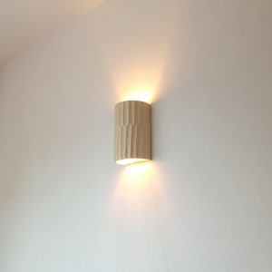 Wall ligh ceramic wall lamp carved texture wall sconce cylinder shape wall light up and down light