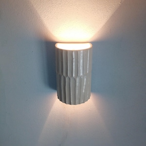 Wall lamp ceramic handmade cylinder light sconce wall ceramic fixture