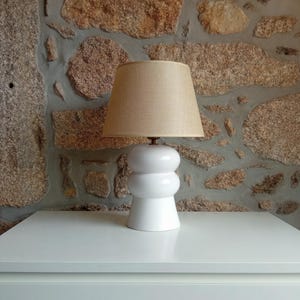 Table lamp ceramic handmade modern bedside lamp white or orange