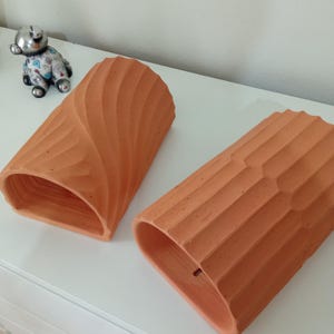 Light fixture terracotta wall lamp ceramic cylinder wall light sconce natural clay