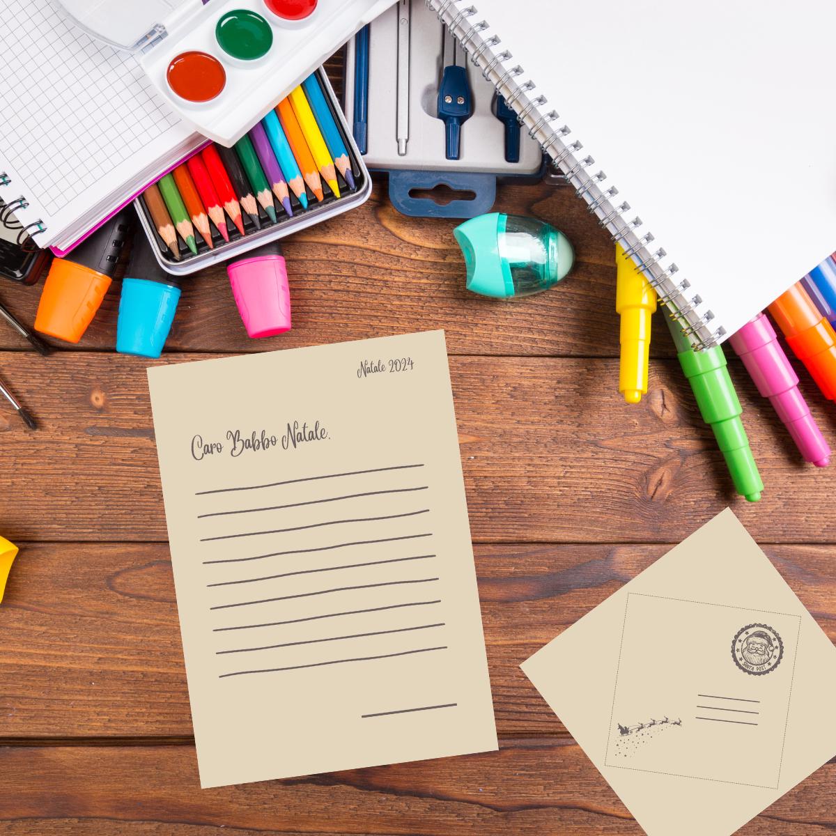 lettera a babbo natale da stampare e colorare