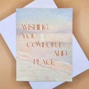 Pour vous souhaiter réconfort et paix - Carte de sympathie - Carte pour perte, deuil, deuil, funérailles - Nature - Coucher de soleil - Lever de soleil