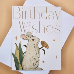 Birthday Wishes - Bunny - Rabbit - Magical - Neutral