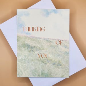 Je pense à vous - Carte de sympathie - Carte pour un décès, un deuil, un deuil, des funérailles - Nature - Souple