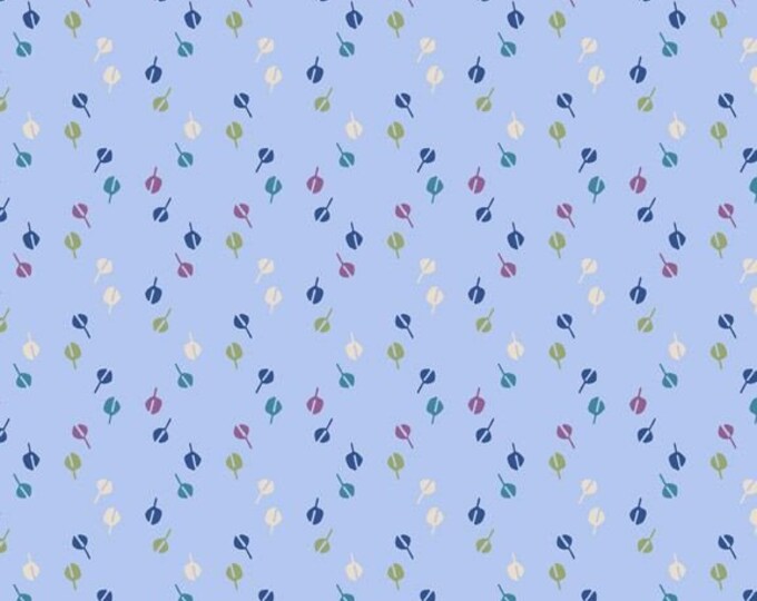 Las Flores Lt Blue Split Leaf from Marcus Fabrics