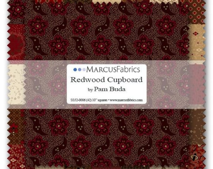 FREE SHIPPING!!!  Redwood Cupboard 10" Squares by Pam Buda