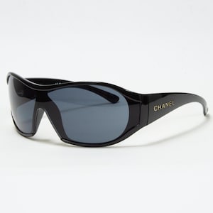 VINTAGE BLACK CHANEL Sunglasses Y2K sunglasses vintage chanel occhiali chanel lunettes