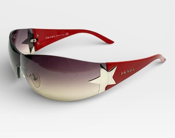 Y2K ICONIC PRADA CHROME Star sunglasses