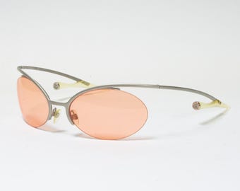Gafas de sol futuristas CHANEL EXTREMADAMENTE RARAS Gafas de sol Y2K Gafas de sol vintage Chanel Occhiali Chanel Lunettes