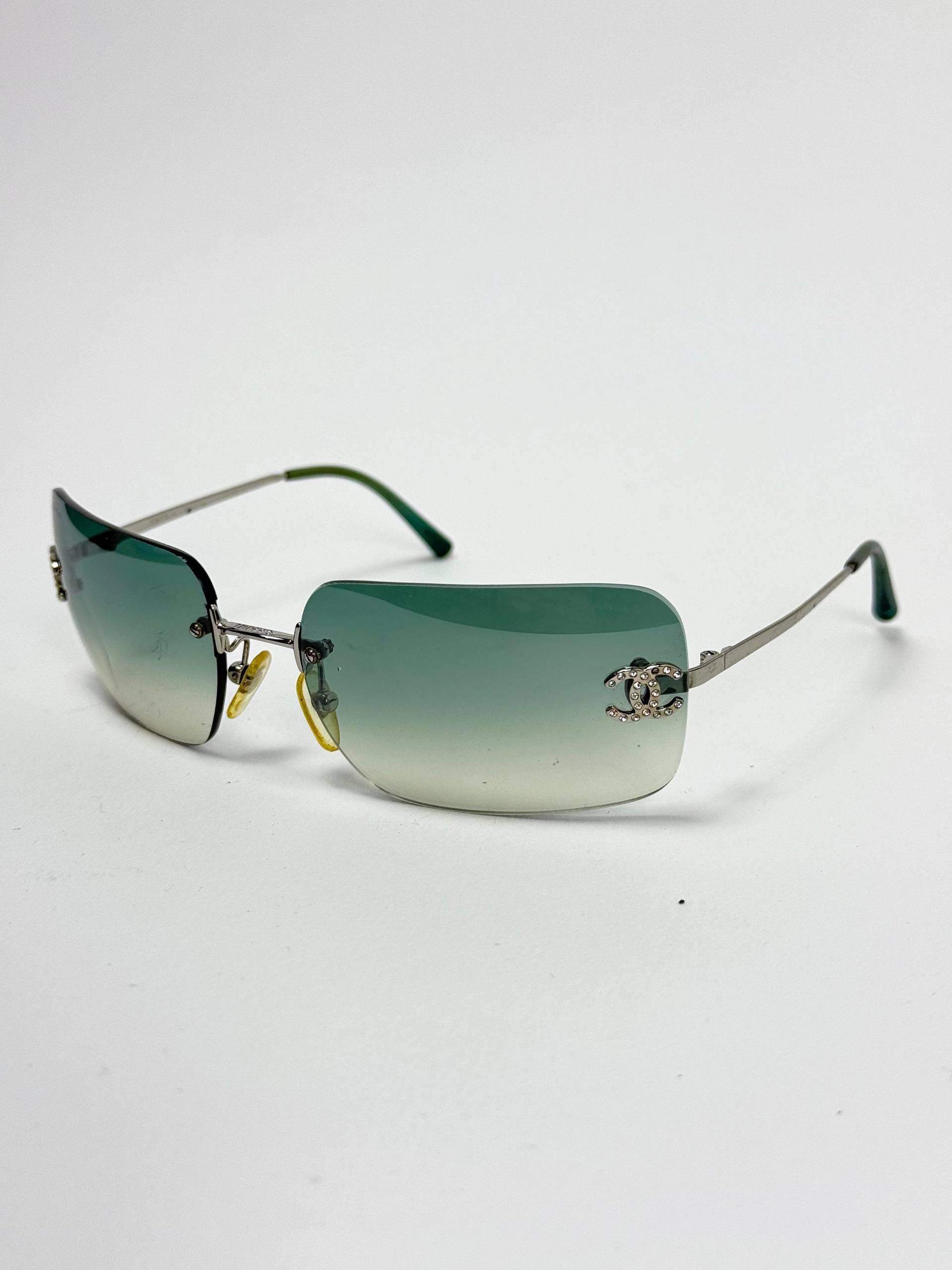 Chanel rimless sunglasses rhinestone - Etsy 日本