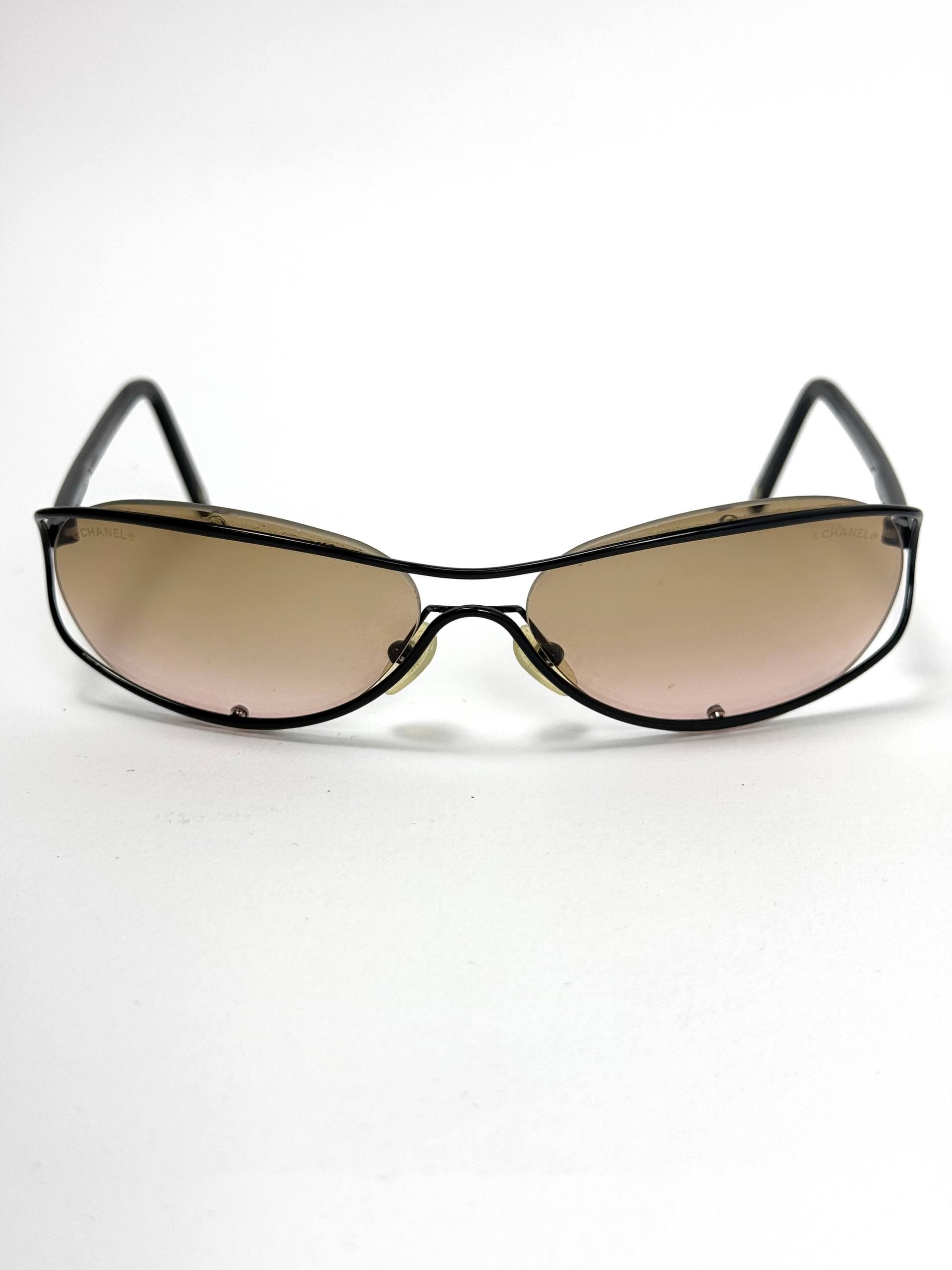 Y2K CHANEL BLACK SUNGLASSES Vintage Sunglasses Chanel Occhiali