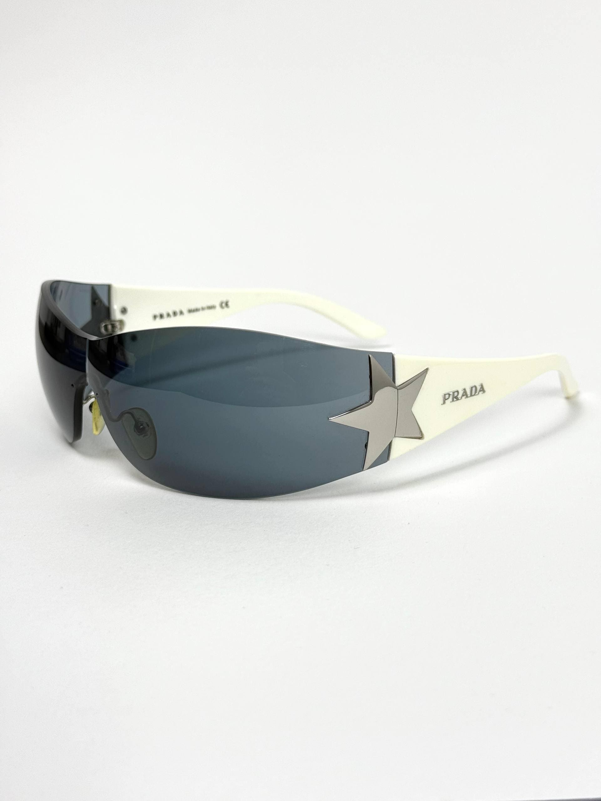 Y2K PRADA CHROME STAR Sunglasses Vintage Sunglasses Prada Y2k