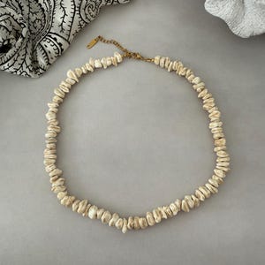 Boho White Turquoise Necklace – Summer Jewelry, Stainless Steel, Gift for Her