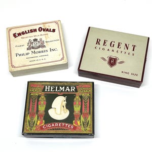 english oval cigarette NickTheSmoker Vintage Philip Morris English Ovals