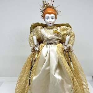 Vintage Angel Tree Topper with Working Lights