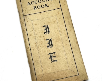 Antique 1923 Medical Advertising Account Book, Dr. Edmondson Ephemera