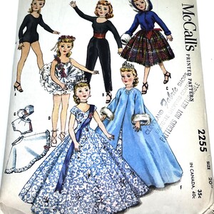 Vintage 1950s Doll Clothes Pattern, McCall's 2255 for 20 Inch Sweet Sue, Revlon