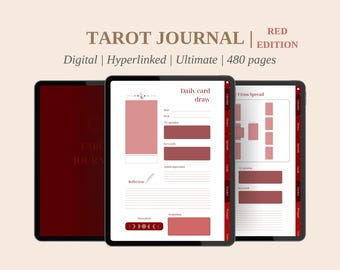 Digital Tarot Journal Daily Card Draws Tarot Spreads Tarot Tracker Goodnotes Ipad Witch Journal Tarot Workbook Tarot Planner Card Reading