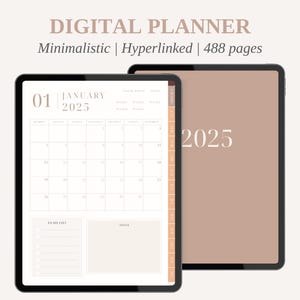 Digital Planner 2025 GoodNotes Minimalist Hyperlinked That Girl Planner Simple Daily Planner, Weekly Planner Monthly Planner iPad Planner