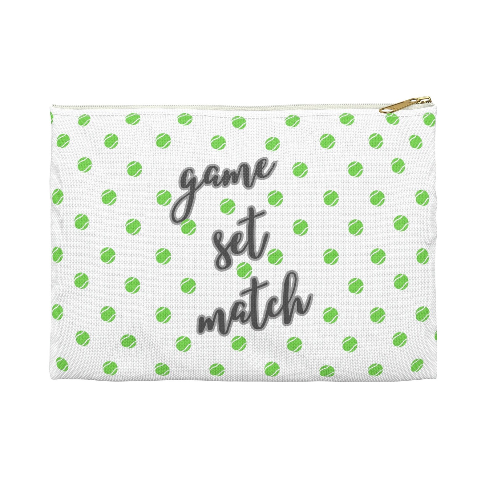 Game Set Match Tennis Ball Pattern Cosmetic or Accessory Pouch Etsy