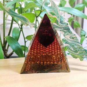 Copper Ruby Heart Orgonite