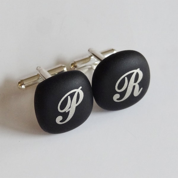 Monogram Cufflinks Etsy