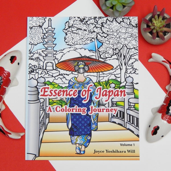 Japan Adult Coloring Book - Etsy