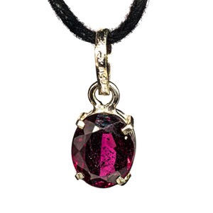 Pink Tourmaline Pendant in Silver - Faceted Stone