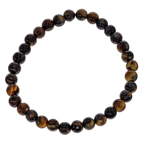 Hawk&#39;s Eye Bracelet Round Bead 6mm