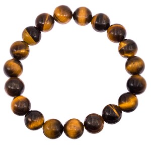 Tigerauge Armband Runde Perle 10mm