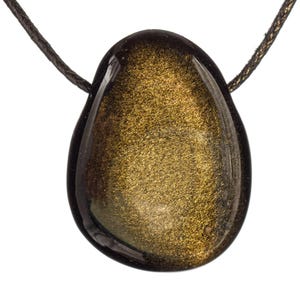 Golden Obsidian Pendant - Drilled Stone