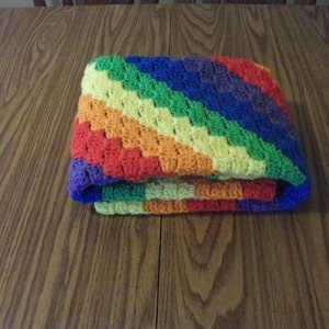 Diagonal Rainbow Baby Blanket - Etsy
