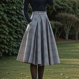 Patrón de costura para falda midi estilo cottagecore, patrón de falda acampanada midi estilo cottagecore vintage, patrón de falda de círculo completo, tamaño A0, tamaño A4, letra US 2 a 30
