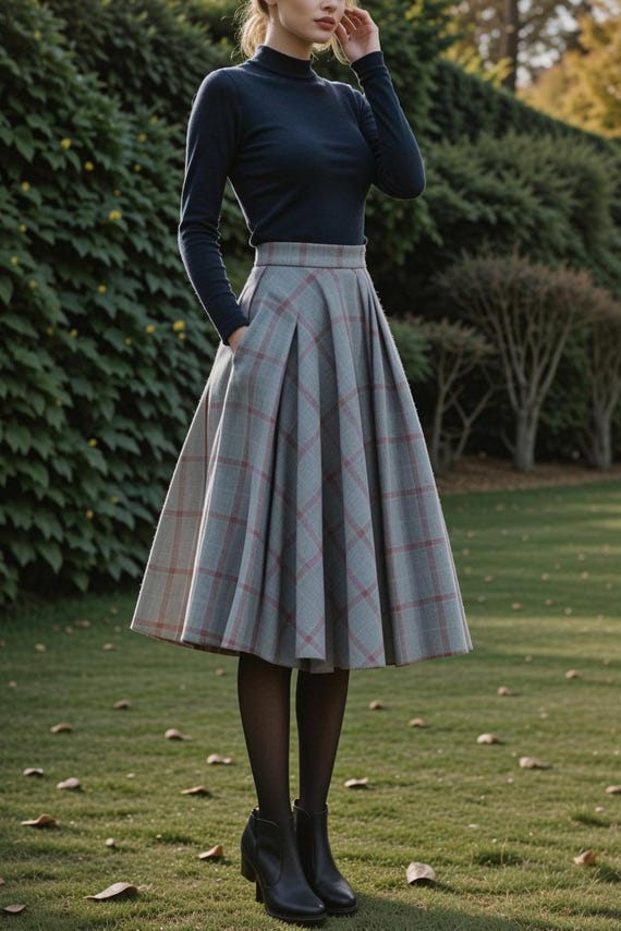 Midi Cottagecore  Skirt Sewing Pattern, Cottagecore Vintage Midi Flare Skirt Pattern, Full Circle Skirt Pattern, A0, A4 US Letter US 2 to 30