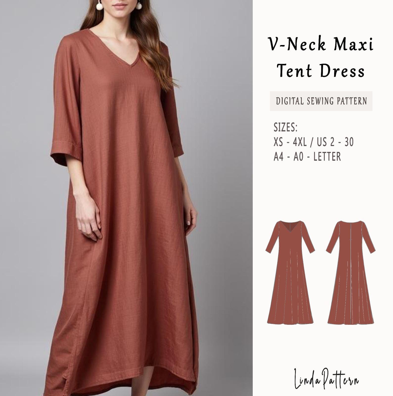 Loose tent maxi dress online