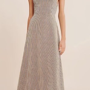 Vestido largo con tirantes finos, patrón de costura en PDF, costura digital, vestido de verano para mujer, adecuado para formato carta A4-A0 de EE. UU.