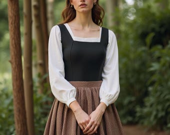 Medieval Renaissance Cosplay Dress Set Sewing Pattern, Renaissance Maxi Skirt,Shirt and Corset Set, Regency,Victorian Dress Set A0-A4 XS-4XL