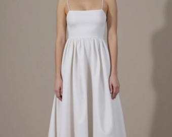 Schnittmuster für dünnes Leinen Leinenkleid, A-Linie (PDF Pattern)