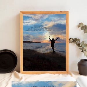 Motivierende Illustration, von der Natur inspiriert, ermächtigend, Poster, digitale Kunst, erbauende Drucke, impressye, Landschaft, Wandkunst, Wohndekor