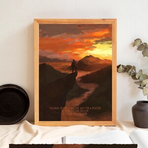 Motivierende Illustration, Natur inspiriert, Kraft, Poster, digitale Kunst, Berge, Wandkunst, Wohndekor