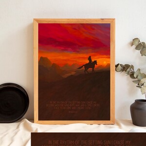 Motivierende Illustration, Natur inspiriert, Kraft, Poster, digitale Kunst, Berge, Wandkunst, Wohndekor