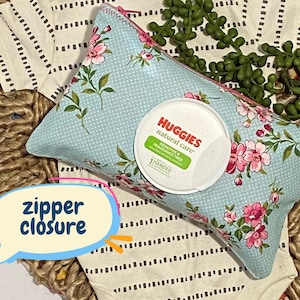 Funda para toallitas húmedas para bebés con estampado floral - Estuche para toallitas húmedas