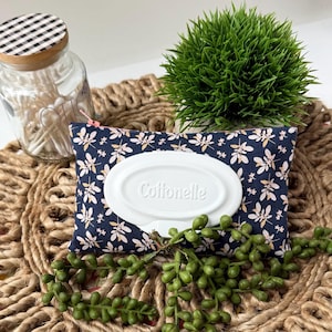 Estuche de toallitas compatible con Cottonelle: estuche de tela con cremallera para toallitas húmedas